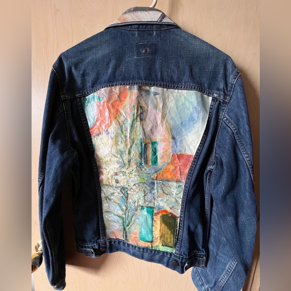 Anthropologie Swarm Levi's Painted Jean Jacket